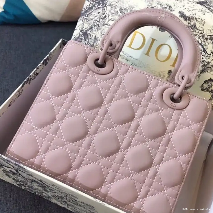 Cheap Calfskin Lady Bag Dior Pink My Cannage Ultramatte ABCDior 0525 Luxury